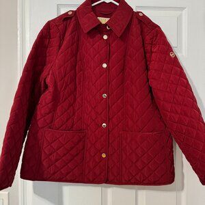 NWT Michael Kors Quilted Puffer Jacket Red Size XL